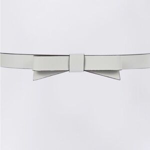 Kate Spade Light Gray Parchment Bow Belt